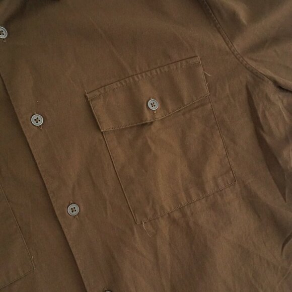 Mango MNG Hunter Green 100% Cotton Button Down Regular Fit Dress Shirt Large - Picture 10 of 11